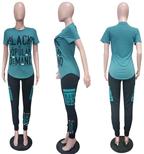 Womens Sexy 2 Piece Sports Outfit Set Shirt Bodycon Pants Joggers Clubwear Tracksuit Sportswear Set