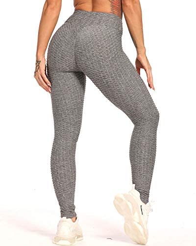 Womens High Waisted Yoga Pants Tummy Control Scrunched Booty Leggings Workout Running Butt Lift Textured Tights