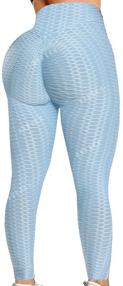 Womens High Waisted Yoga Pants Tummy Control Scrunched Booty Leggings Workout Running Butt Lift Textured Tights