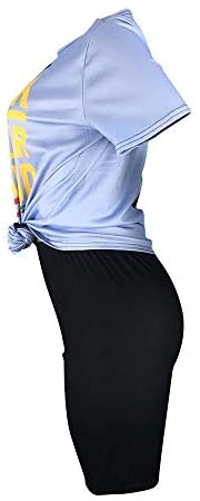 Womens Sexy 2 Piece Sports Outfit Set Shirt Bodycon Pants Joggers Clubwear Tracksuit Sportswear Set