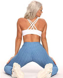 Womens High Waisted Yoga Pants Tummy Control Scrunched Booty Leggings Workout Running Butt Lift Textured Tights