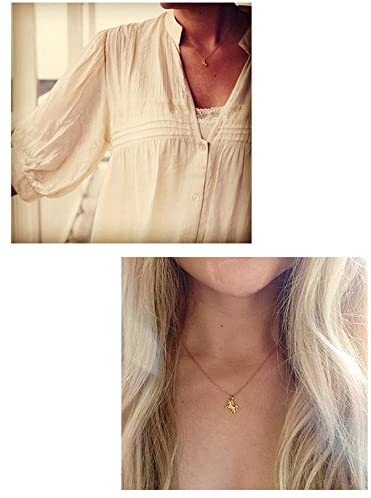 Message Card Compass Pendant Necklace Friendship Starfish Good Luck Elephant Pendant Chain Necklace with Gift Card