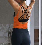 Womens Summer Workout Tops Sexy Backless Yoga Shirts Open Back Activewear Running Sports Gym Quick Dry Tank Tops