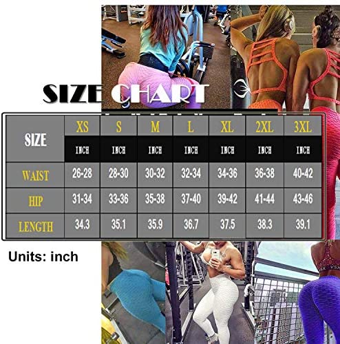 Womens High Waisted Yoga Pants Tummy Control Scrunched Booty Leggings Workout Running Butt Lift Textured Tights