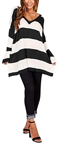 Womens Off The Shoulder Tops Baggy Shirt Long Sleeve Blouse Oversized Sweater Jumper Pullover