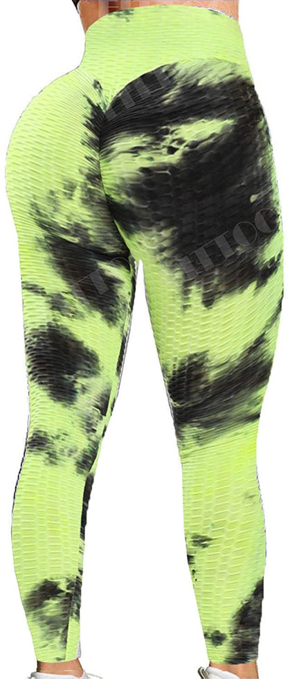 Womens High Waisted Yoga Pants Tummy Control Scrunched Booty Leggings Workout Running Butt Lift Textured Tights