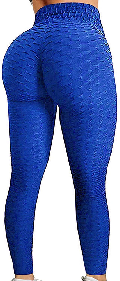 Womens High Waisted Yoga Pants Tummy Control Scrunched Booty Leggings Workout Running Butt Lift Textured Tights
