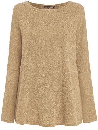 Womens Off The Shoulder Tops Baggy Shirt Long Sleeve Blouse Oversized Sweater Jumper Pullover