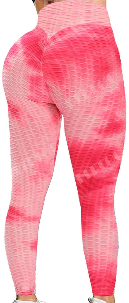 Womens High Waisted Yoga Pants Tummy Control Scrunched Booty Leggings Workout Running Butt Lift Textured Tights