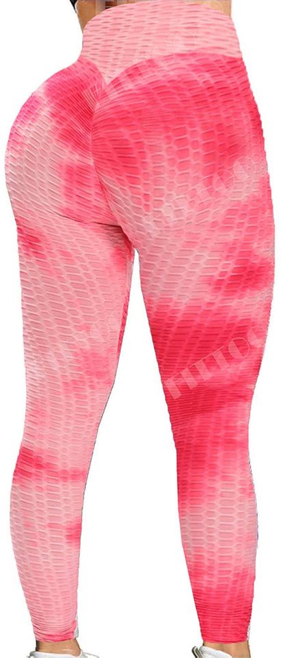 Womens High Waisted Yoga Pants Tummy Control Scrunched Booty Leggings Workout Running Butt Lift Textured Tights