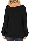 Womens Off The Shoulder Tops Baggy Shirt Long Sleeve Blouse Oversized Sweater Jumper Pullover