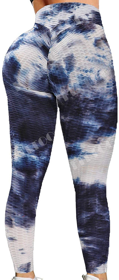 Womens High Waisted Yoga Pants Tummy Control Scrunched Booty Leggings Workout Running Butt Lift Textured Tights