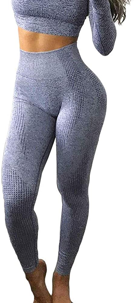 Womens High Waist Yoga Leggings Seamless Fitness Sports Gym Pants Shark Trousers