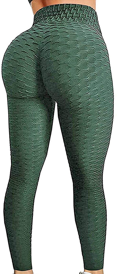 Womens High Waisted Yoga Pants Tummy Control Scrunched Booty Leggings Workout Running Butt Lift Textured Tights