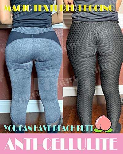 Womens High Waisted Yoga Pants Tummy Control Scrunched Booty Leggings Workout Running Butt Lift Textured Tights