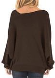 Womens Off The Shoulder Tops Baggy Shirt Long Sleeve Blouse Oversized Sweater Jumper Pullover