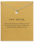 Message Card Compass Pendant Necklace Friendship Starfish Good Luck Elephant Pendant Chain Necklace with Gift Card