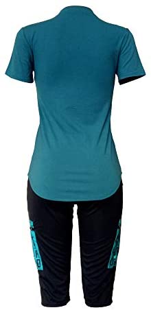 Womens Sexy 2 Piece Sports Outfit Set Shirt Bodycon Pants Joggers Clubwear Tracksuit Sportswear Set