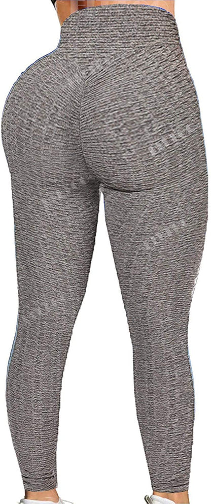 Womens High Waisted Yoga Pants Tummy Control Scrunched Booty Leggings Workout Running Butt Lift Textured Tights