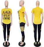 Womens Sexy 2 Piece Sports Outfit Set Shirt Bodycon Pants Joggers Clubwear Tracksuit Sportswear Set