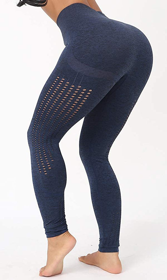 Womens High Waist Yoga Leggings Seamless Fitness Sports Gym Pants Shark Trousers