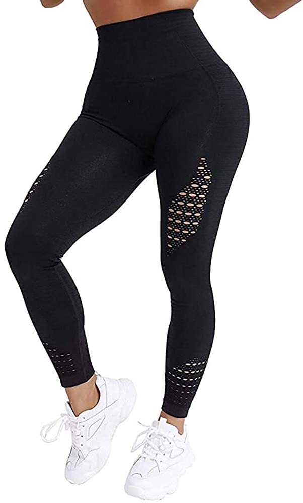 Womens High Waist Yoga Leggings Seamless Fitness Sports Gym Pants Shark Trousers