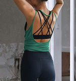 Womens Summer Workout Tops Sexy Backless Yoga Shirts Open Back Activewear Running Sports Gym Quick Dry Tank Tops