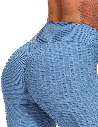 Womens High Waisted Yoga Pants Tummy Control Scrunched Booty Leggings Workout Running Butt Lift Textured Tights