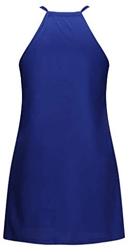 Women clothes Womens Sexy Sleeveless Dresses,Summer Casual Loose Cotton Linen Beach Holiday Party Irregular Dress