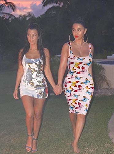 Women's Sexy Bodycon Tank Dress Sleeveless Basic Midi Club Dresses