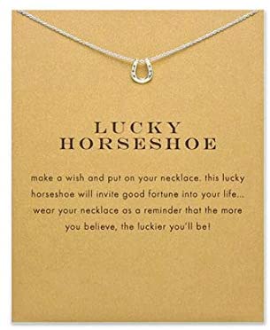 Message Card Compass Pendant Necklace Friendship Starfish Good Luck Elephant Pendant Chain Necklace with Gift Card