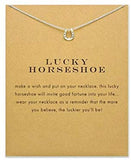Message Card Compass Pendant Necklace Friendship Starfish Good Luck Elephant Pendant Chain Necklace with Gift Card