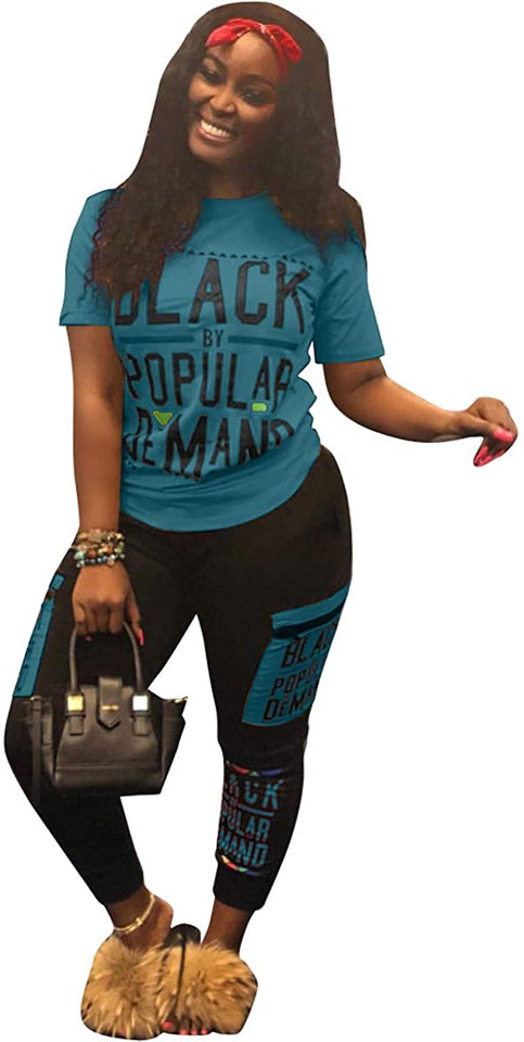 Womens Sexy 2 Piece Sports Outfit Set Shirt Bodycon Pants Joggers Clubwear Tracksuit Sportswear Set