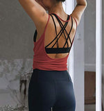 Womens Summer Workout Tops Sexy Backless Yoga Shirts Open Back Activewear Running Sports Gym Quick Dry Tank Tops