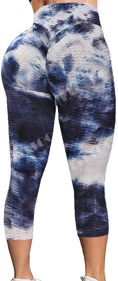 Womens High Waisted Yoga Pants Tummy Control Scrunched Booty Leggings Workout Running Butt Lift Textured Tights