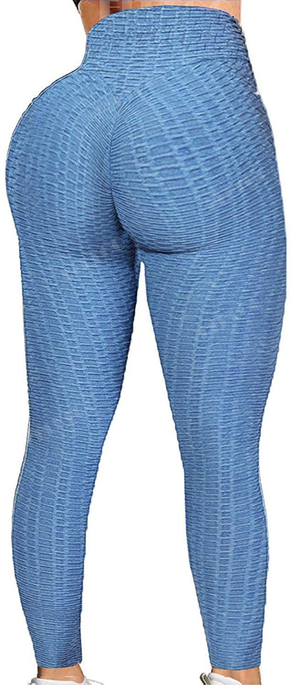 Womens High Waisted Yoga Pants Tummy Control Scrunched Booty Leggings Workout Running Butt Lift Textured Tights