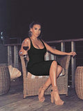 Women's Sexy Bodycon Tank Dress Sleeveless Basic Midi Club Dresses
