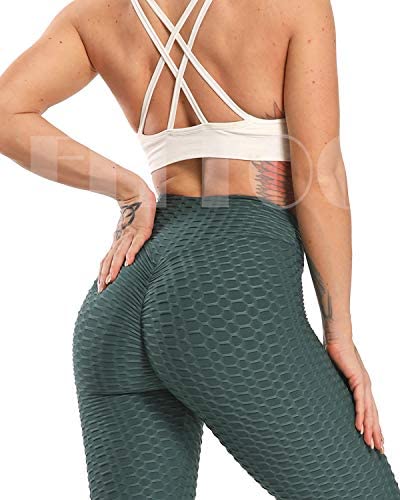 Womens High Waisted Yoga Pants Tummy Control Scrunched Booty Leggings Workout Running Butt Lift Textured Tights
