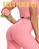 Womens High Waisted Yoga Pants Tummy Control Scrunched Booty Leggings Workout Running Butt Lift Textured Tights