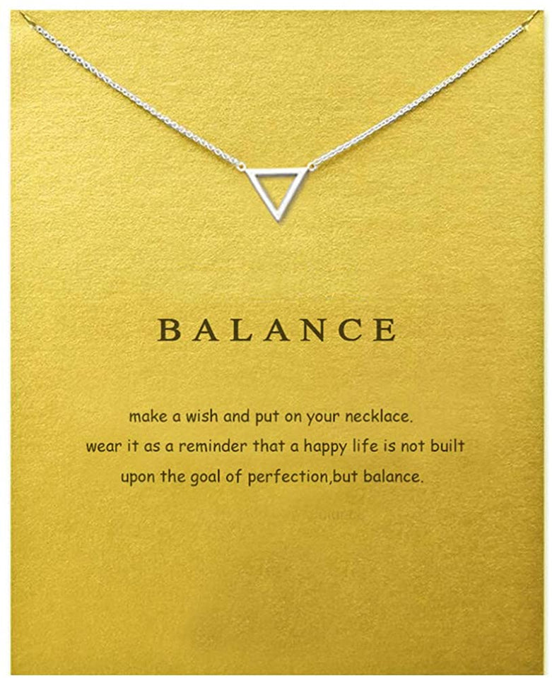 Message Card Compass Pendant Necklace Friendship Starfish Good Luck Elephant Pendant Chain Necklace with Gift Card