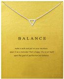 Message Card Compass Pendant Necklace Friendship Starfish Good Luck Elephant Pendant Chain Necklace with Gift Card