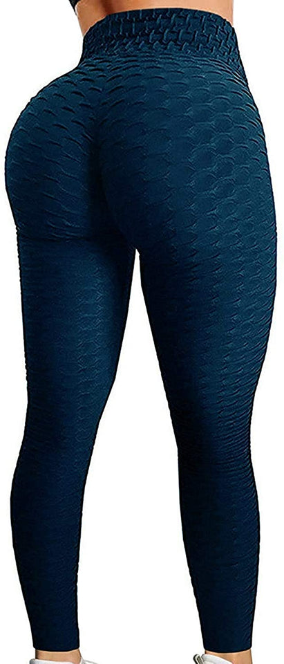 Womens High Waisted Yoga Pants Tummy Control Scrunched Booty Leggings Workout Running Butt Lift Textured Tights
