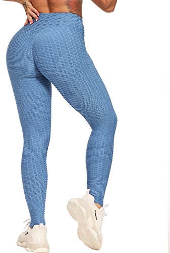 Womens High Waisted Yoga Pants Tummy Control Scrunched Booty Leggings Workout Running Butt Lift Textured Tights