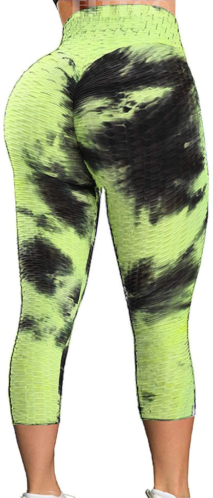 Womens High Waisted Yoga Pants Tummy Control Scrunched Booty Leggings Workout Running Butt Lift Textured Tights