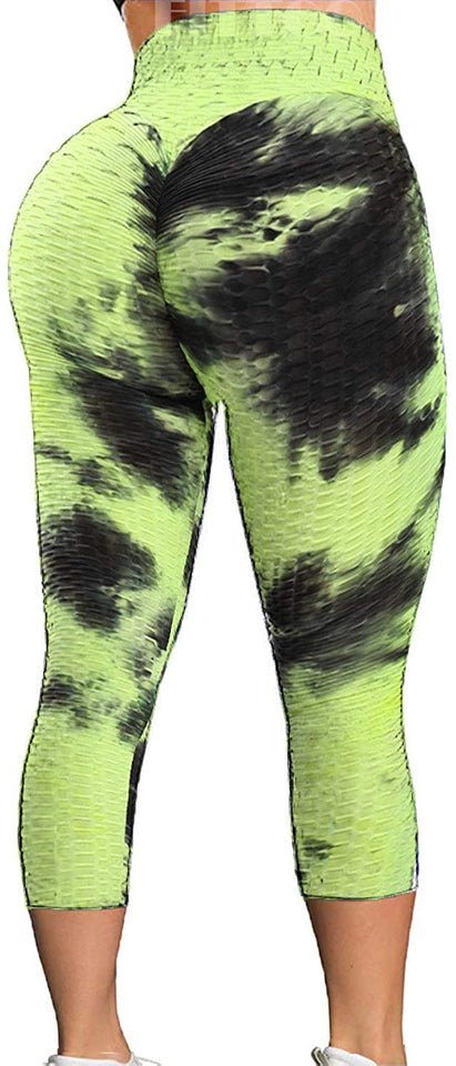 Womens High Waisted Yoga Pants Tummy Control Scrunched Booty Leggings Workout Running Butt Lift Textured Tights