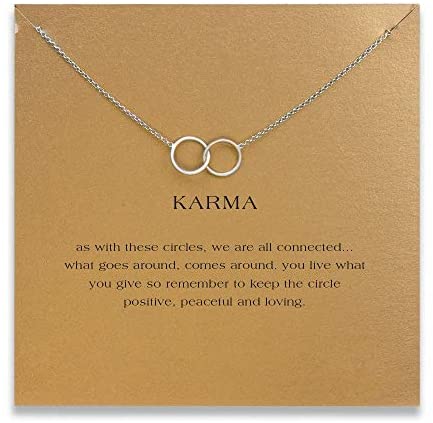Message Card Compass Pendant Necklace Friendship Starfish Good Luck Elephant Pendant Chain Necklace with Gift Card