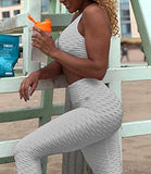 Womens High Waisted Yoga Pants Tummy Control Scrunched Booty Leggings Workout Running Butt Lift Textured Tights