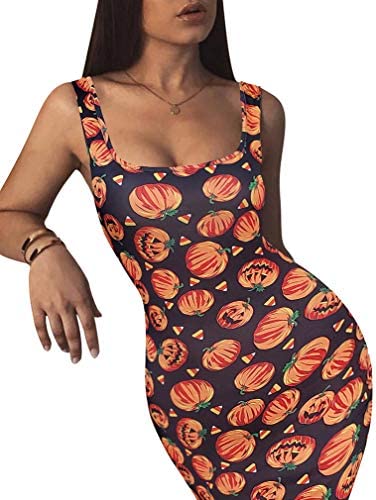 Women's Sexy Bodycon Tank Dress Sleeveless Basic Midi Club Dresses