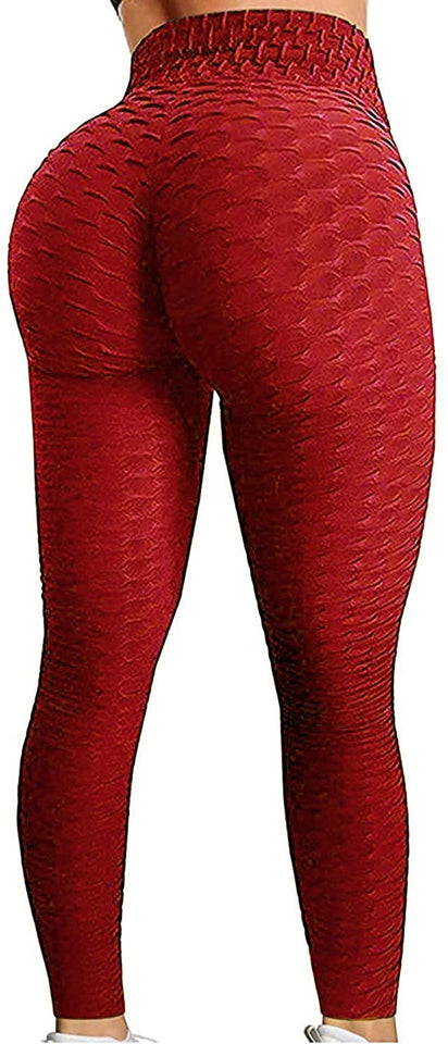 Womens High Waisted Yoga Pants Tummy Control Scrunched Booty Leggings Workout Running Butt Lift Textured Tights