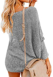 Womens Off The Shoulder Tops Baggy Shirt Long Sleeve Blouse Oversized Sweater Jumper Pullover